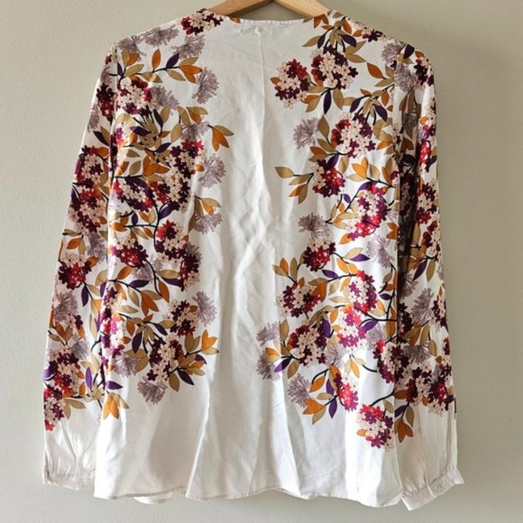 Massimo Dutti Floral Print Button Down Shirt Size US 6. - Picture 10 of 13